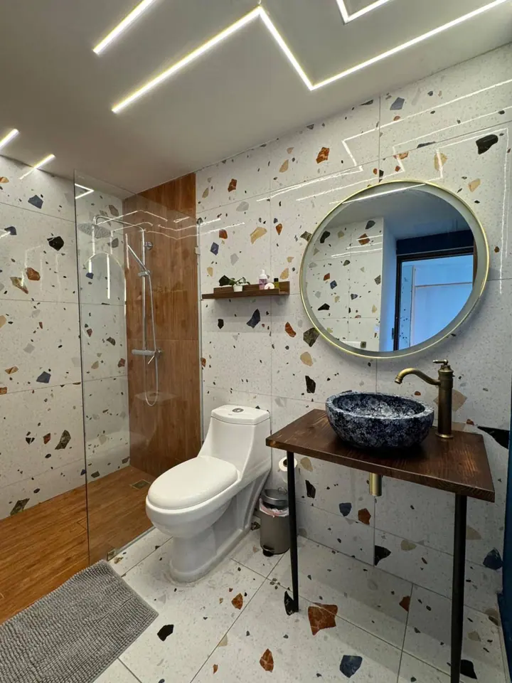 Calm ocean-view studio with a bathtub: photo 24