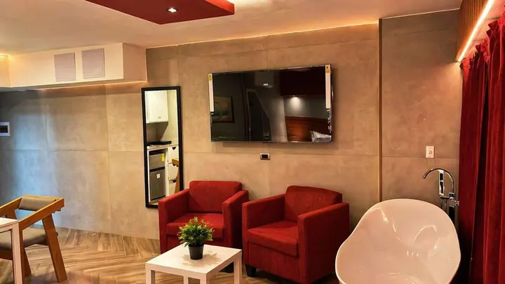 Sea-view studio with a bathtub: photo 12
